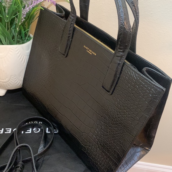 Kurt Geiger London Croc Embossed Leather Tote Bag - Picture 11 of 17